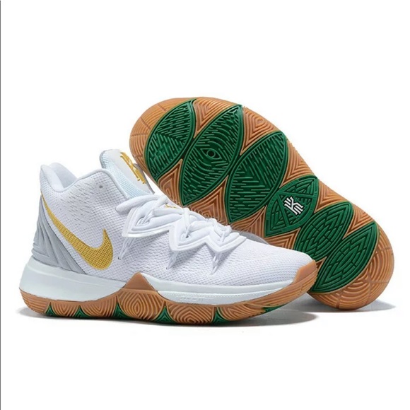 Nike Other - NIKE Kyrie 5 GS 'Irish' White Metallic Gold Shoes